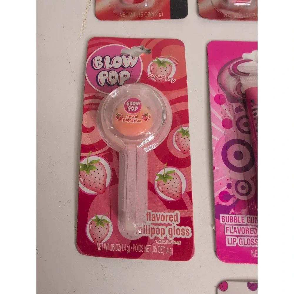 Vtg Mixed Lot (10) Lotta Luv Lip Gloss/ Balm 2010 Mountain Dew Blow Pop Snoopy